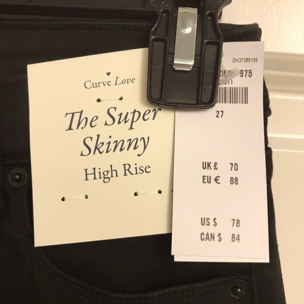Curve Love High Rise Super Skinny Black Ankle Jeans